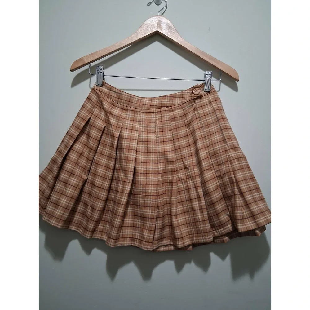 Forever 21‎ Mini Skirt Small Plaid Flannel Skater School Pleated Tennis Y2K 90s